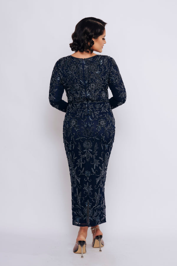 ADELLA MIDI BY MY SECRET WARDROBE NAVY