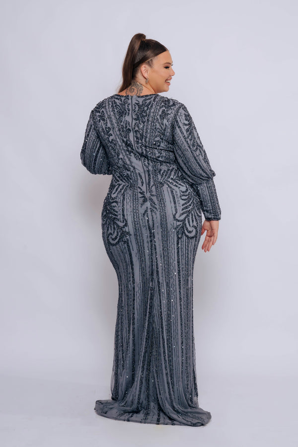 DIANA BELLE SLEEVE FLOOR BY MY SECRET WARDROBE GREY