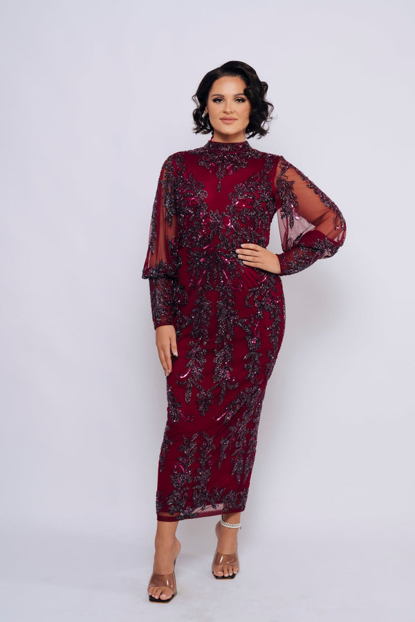 DYLAH MIDI BY MY SECRET WARDROBE PLUM