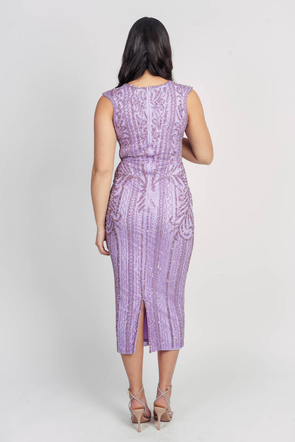 DIANA CAP SLEEVE BY MY SECRET WARDROBE LILAC