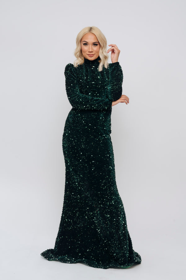 PIXIE FITTED SLEEVE EMERALD