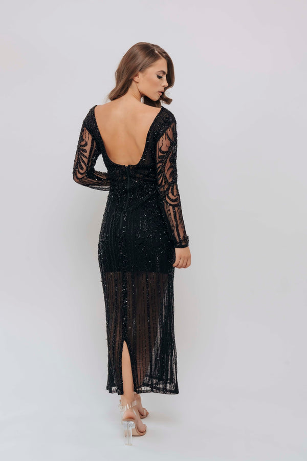 DINA V NECK BY MY SECRET WARDROBE BLACK