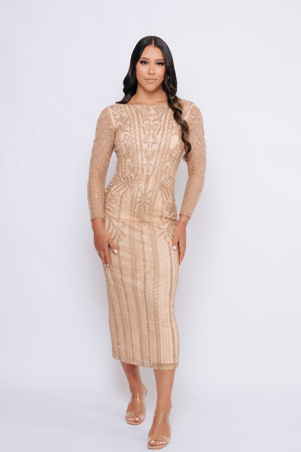 DIANA FITTED SLEEVE BY MY SECRET WARDROBE ROSE GOLD