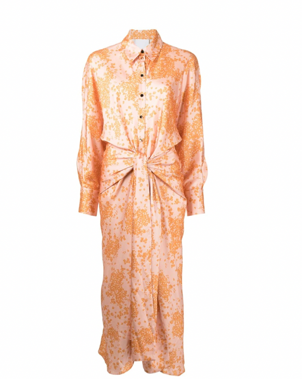 EVERTON FLORAL PRINT SHIRT DRESS BY ACLER ORANGE