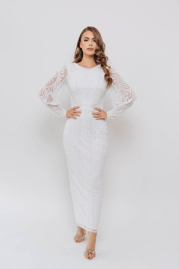 DIANA BELLE SLEEVE WHITE BY MY SECRET WARDROBE WHITE