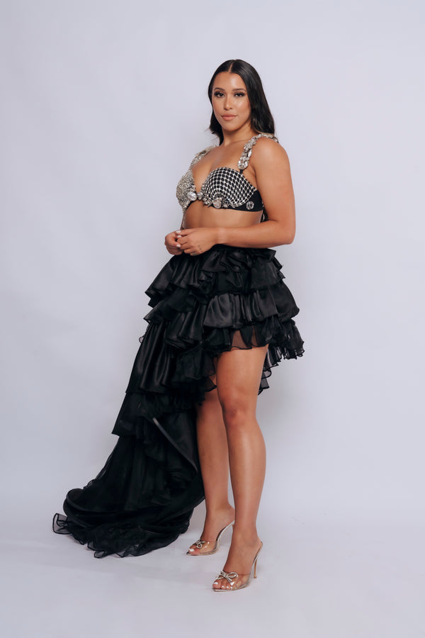 CHARMAINE BRA BY VEE LOVE SILVER/BLACK