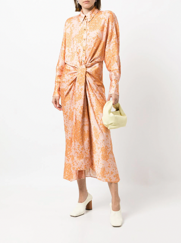 EVERTON FLORAL PRINT SHIRT DRESS BY ACLER ORANGE