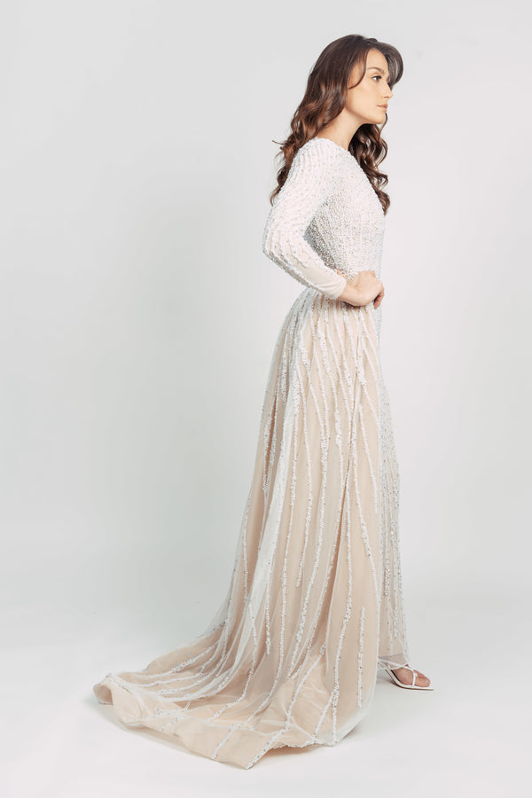 MONA PEARL GOWN BY MY SECRET WARDROBE WHITE