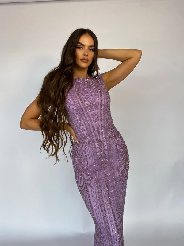 DIANA CAP SLEEVE BY MY SECRET WARDROBE LILAC