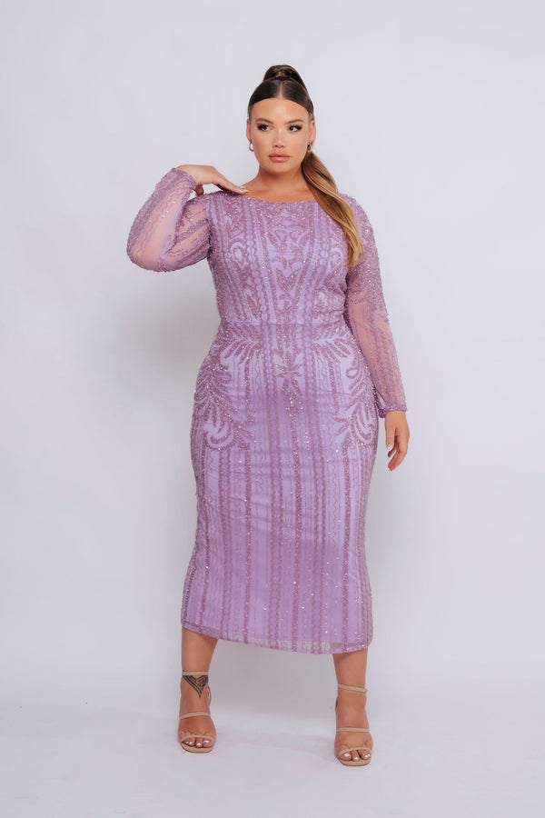 DIANA FITTED SLEEVE BY MY SECRET WARDROBE LILAC