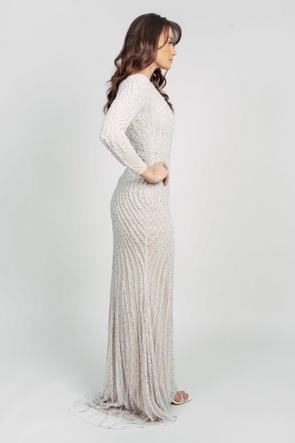 MONA PEARL GOWN BY MY SECRET WARDROBE WHITE