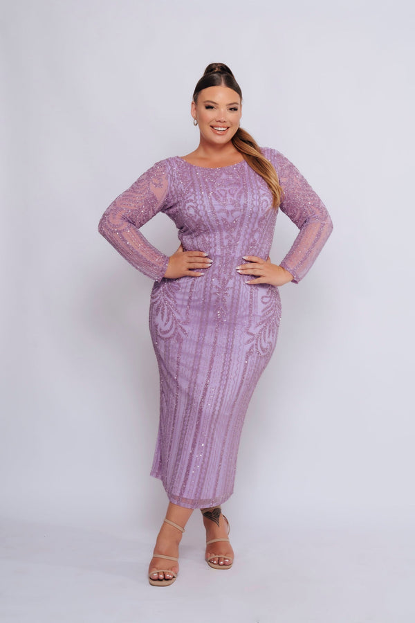 DIANA FITTED SLEEVE BY MY SECRET WARDROBE LILAC