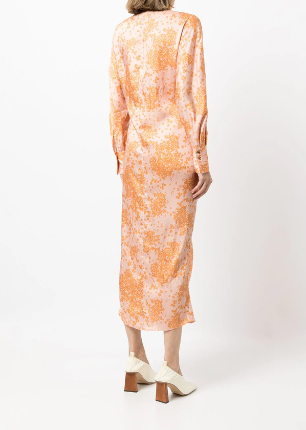EVERTON FLORAL PRINT SHIRT DRESS BY ACLER ORANGE