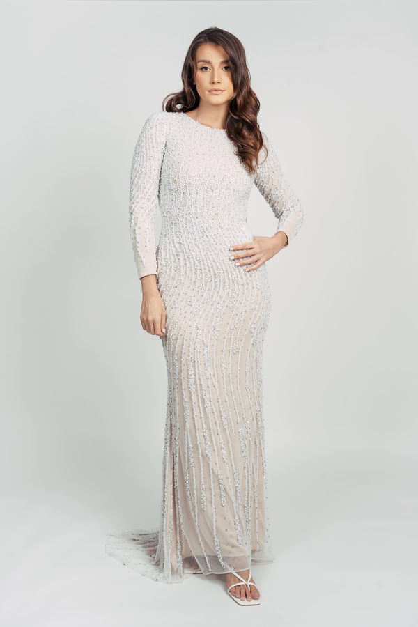 MONA PEARL GOWN BY MY SECRET WARDROBE WHITE