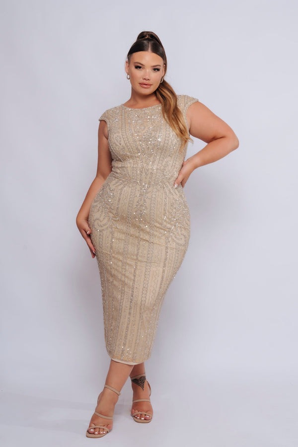 DIANA CAP SLEEVE BY MY SECRET WARDROBE NUDE