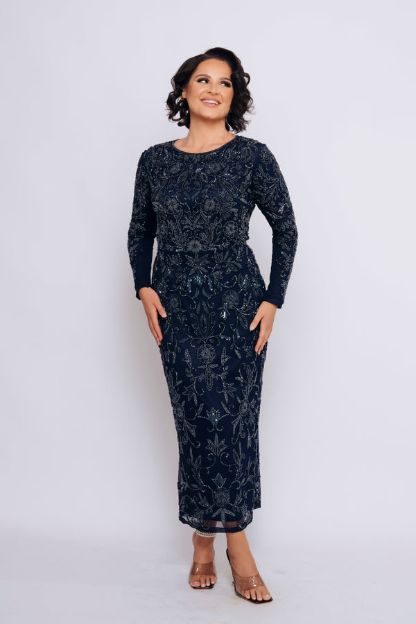 ADELLA MIDI BY MY SECRET WARDROBE NAVY