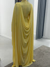 ALUYA MESH DRAPED CAPE BY BBXBRAND YELLOW