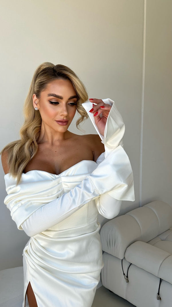 BELLE MINI DRESS BY MY SECRET WARDROBE WHITE