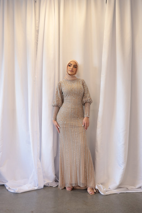 DIANA BELLE SLEEVE FLOOR BY MY SECRET WARDROBE NUDE