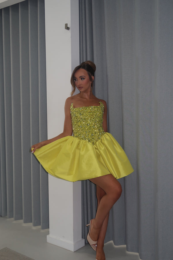 CRYSTAL CORSET MINI DRESS