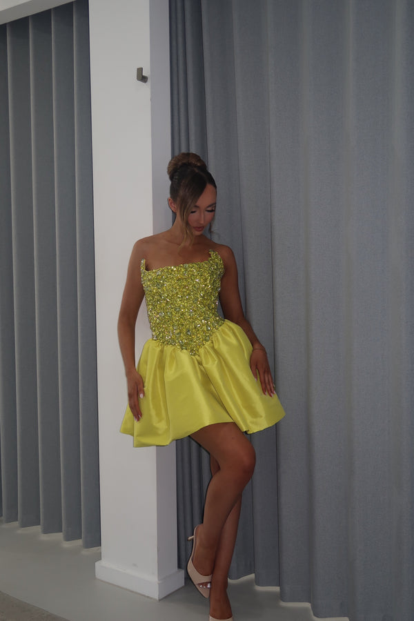 CRYSTAL CORSET MINI DRESS