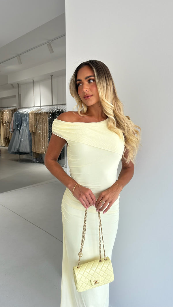 BROOKE MAXI DRESS BY MY SECRET WARDROBE LEMON