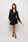 MINI WRAP DRESS BY ZIMMERMANN BLACK