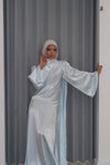 ALICIA BY MY SECRET WARDROBE BLUE SATIN