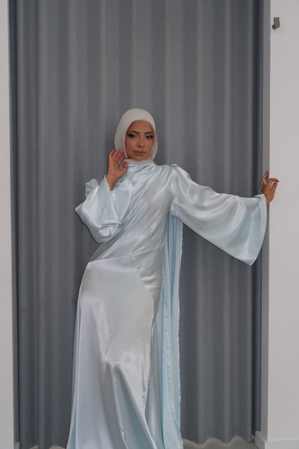ALICIA BY MY SECRET WARDROBE BLUE SATIN