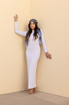 Luxe Slip Dress High-neck Snow