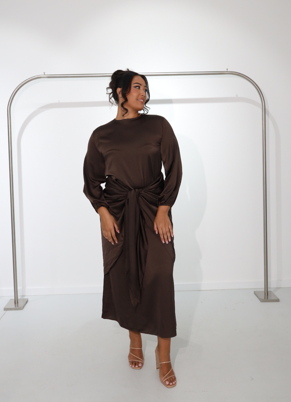 KNOT TIE DRESS NUDE