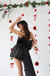 PEARL MINI DRESS BLACK