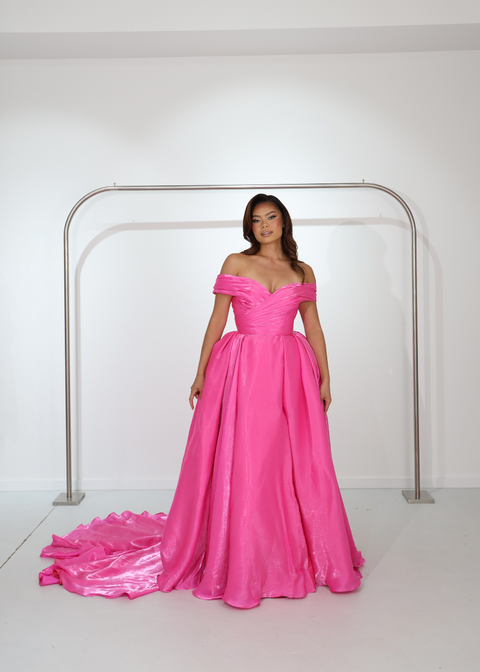 ANASTASIA BALLGOWN HOT PINK