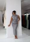 VOLTAGE MAXI DRESS SILVER
