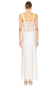 OLIMPIA CORSET DRESS BY BEC AND BRIDGE CREAM
