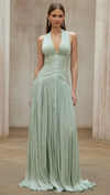 URANIE MINT GREEN GATHERED MAXI