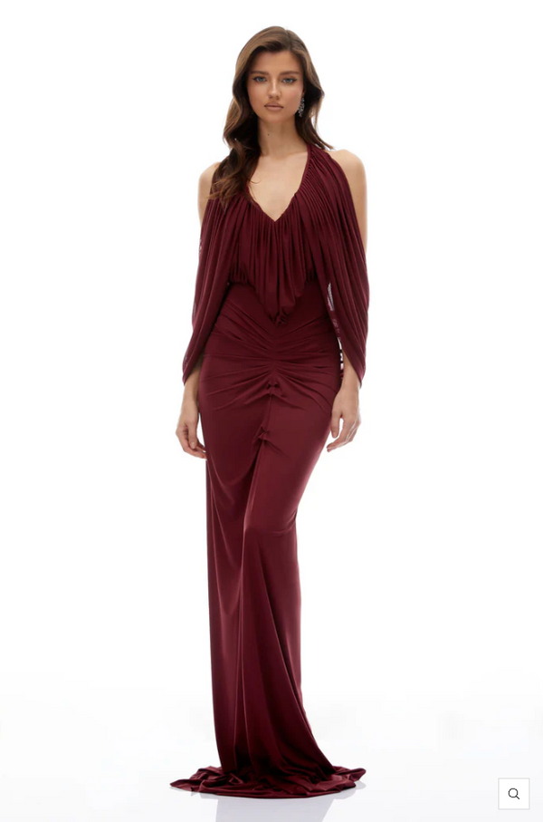 ELEA MAXI DRESS BURGUNDY