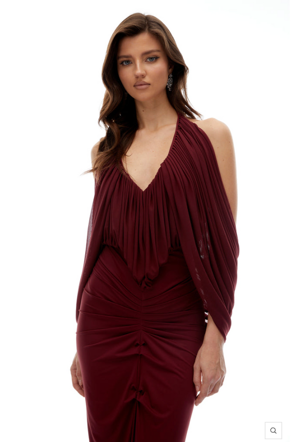 ELEA MAXI DRESS BURGUNDY