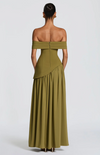 DEEP OLIVE MAXI DRESS BY BABY BOO GREEN