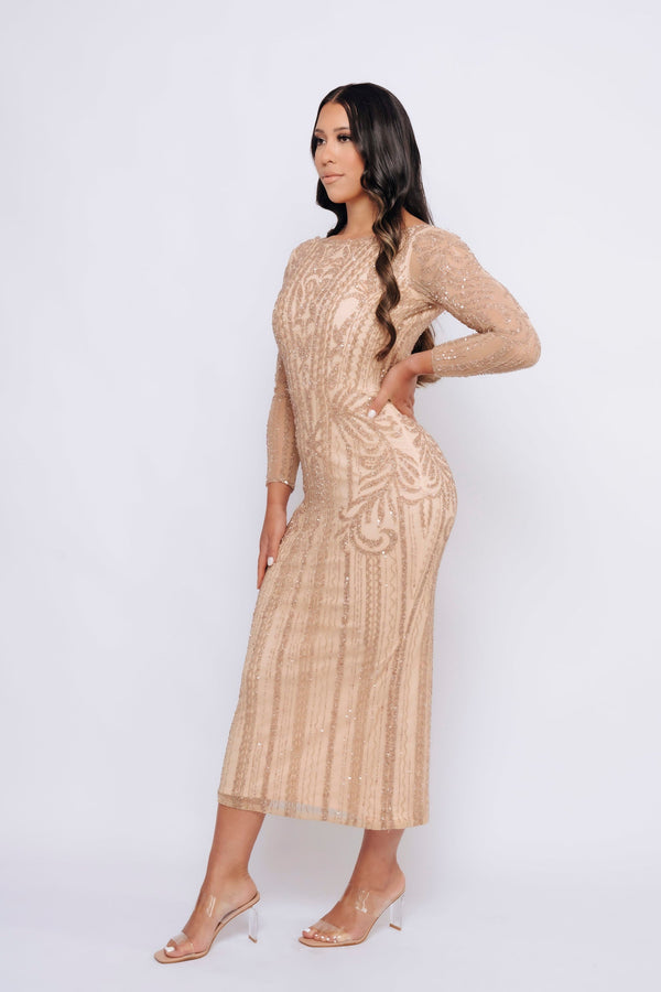 DIANA FITTED SLEEVE BY MY SECRET WARDROBE ROSE GOLD