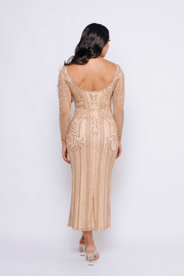 DIANA FITTED SLEEVE BY MY SECRET WARDROBE ROSE GOLD