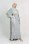 MALIKA V NECK BY MY SECRET WARDROBE SILVER