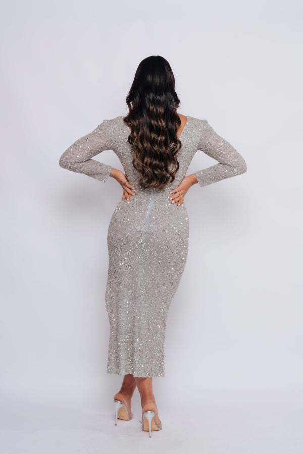 WENDY MIDI BY MY SECRET WARDROBE SILVER