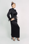 AMANDA FEATHER SLEEVE BY MY SECRET WARDROBE BLACK