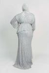 MALIKA V NECK BY MY SECRET WARDROBE SILVER