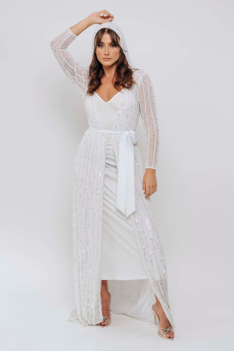 IVORY PEARL BRIDAL ROBE BY MSW